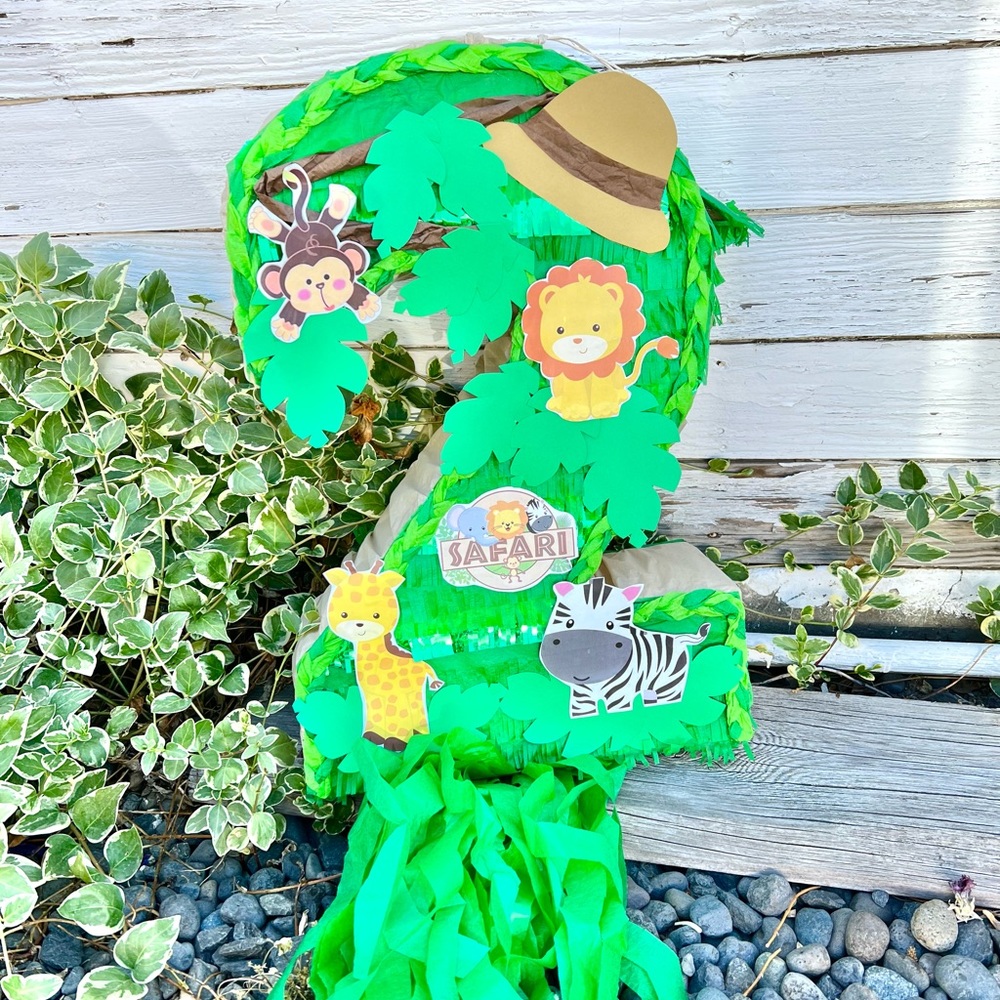 Safari number two Piñata zoo theme animals party